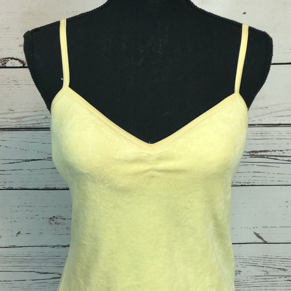 One Step Up yellow tank top built in padded bra
